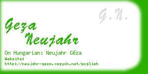 geza neujahr business card